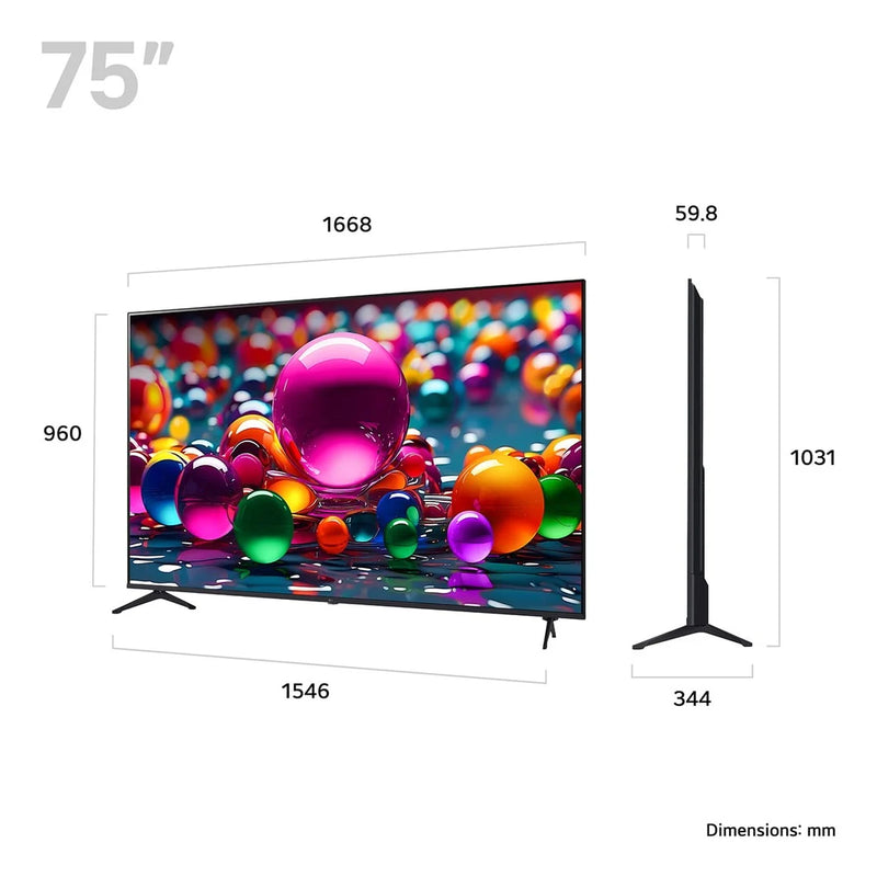 LG UA75 75" 4K UHD LED Smart TV | 75UA75006LA.AEKQ