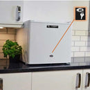 Adamo Table Top Fridge 46L with Ice Box & Lock White BC50C