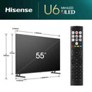 Hisense U6NQ 55" 4K UHD Mini-LED Smart TV | 55U61NQ