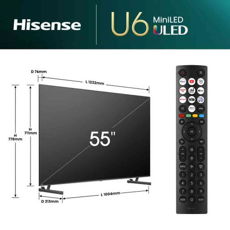 Hisense U6NQ 55" 4K UHD Mini-LED Smart TV | 55U61NQ