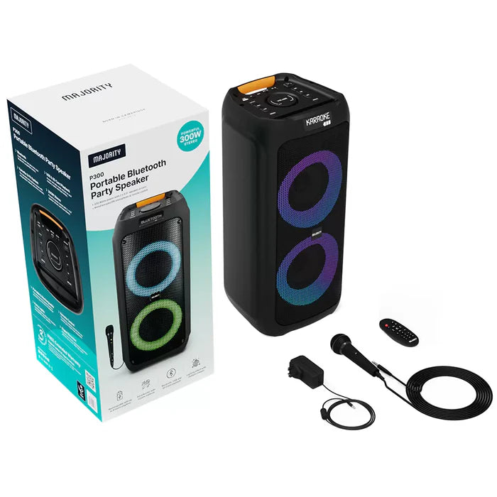 Majority P300 Party Speaker 300W Karaoke & PA System