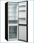PowerPoint 60/40 Frost Free Fridge Freezer Black Glass Door P65555FFM2GLB