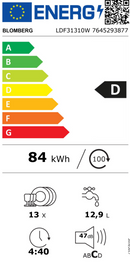 Blomberg 13 Place 60cm Dishwasher | LDF31310W