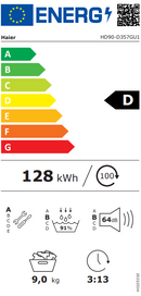 Haier X Series 5 9kg Heat Pump Tumble Dryer HD90-D357GUIUK