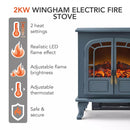 Warmlite 2KW Wingham Electric Double Door Stove WL46019G