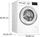 Bosch Series 4 Washing machine, front loader 9 kg 1400 rpm WAN 28259GB