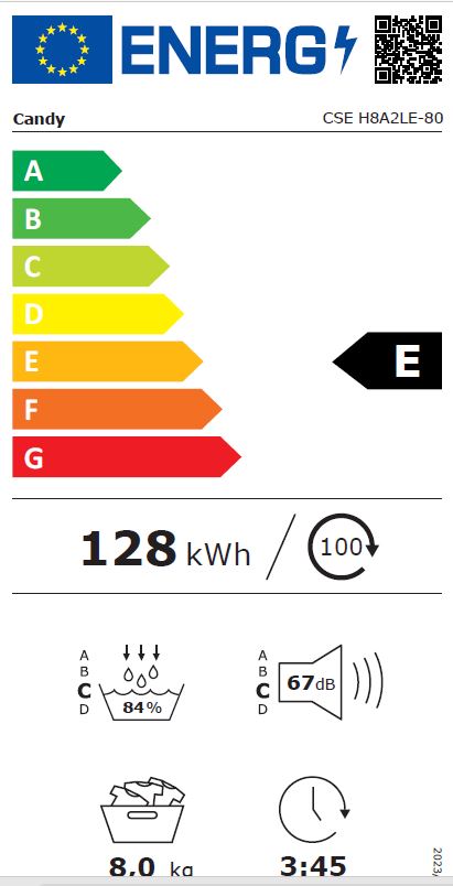 Candy 8kg Heat Pump Tumble Dryer | CSEH8A2LE