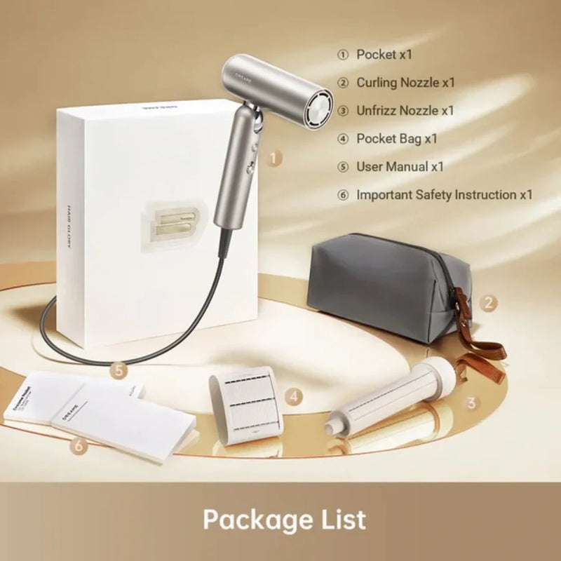 Dreame Pocket High-Speed Foldable Hair Dryer | Pocket | AHD51-GOLD