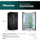 Hisense Freestanding Side by Side Fridge Freezer | RS694N4IBE