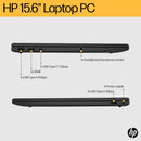 HP AMD Ryzen 3 7320U 8GB 256GB SSD 15.6" Full HD Laptop Windows 11 Home