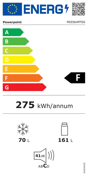 Powerpoint Total No Frost Fridge Freezer | P65564FFSS