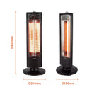 Warmlite 1kW Carbon Infrared Heater with Oscillation Black