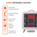 Warmlite 550W Infrared Desk Heater Cream
