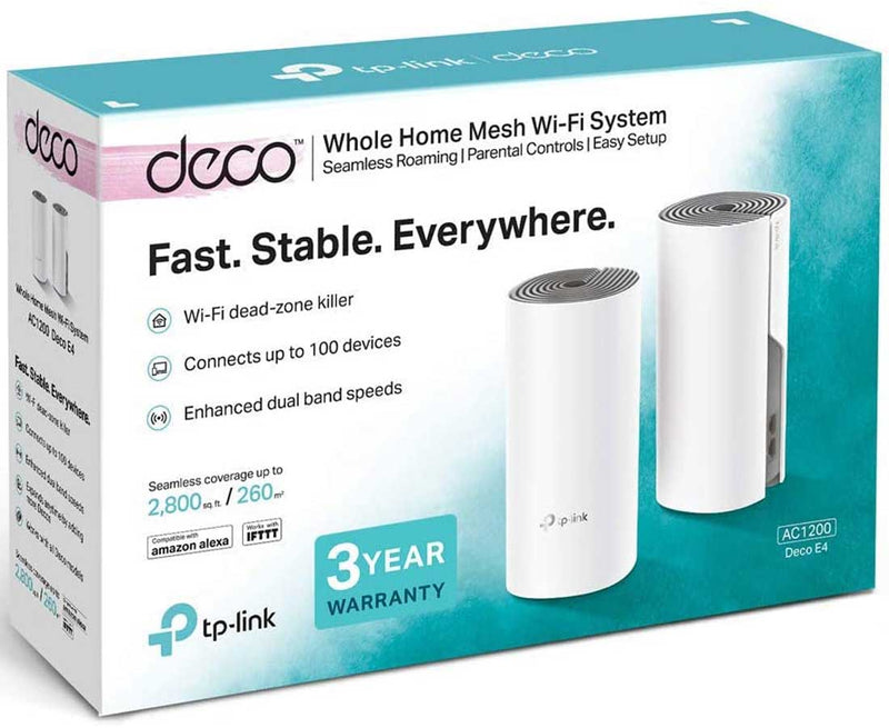 TP-Link Deco E4 Whole Home Wi-Fi Mesh System | Double Pack